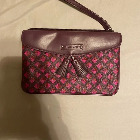 Vera Bradley Purple and Pink Clutch Wristlet - Picture 1 of 5